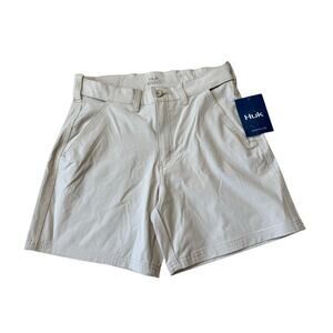 HUK khaki/ Tan performance shorts, Size women's Small